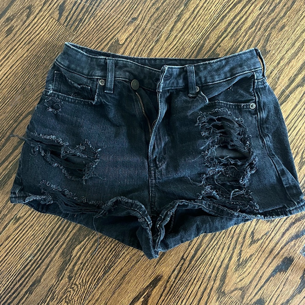 American Eagle Black High Waisted Shorts